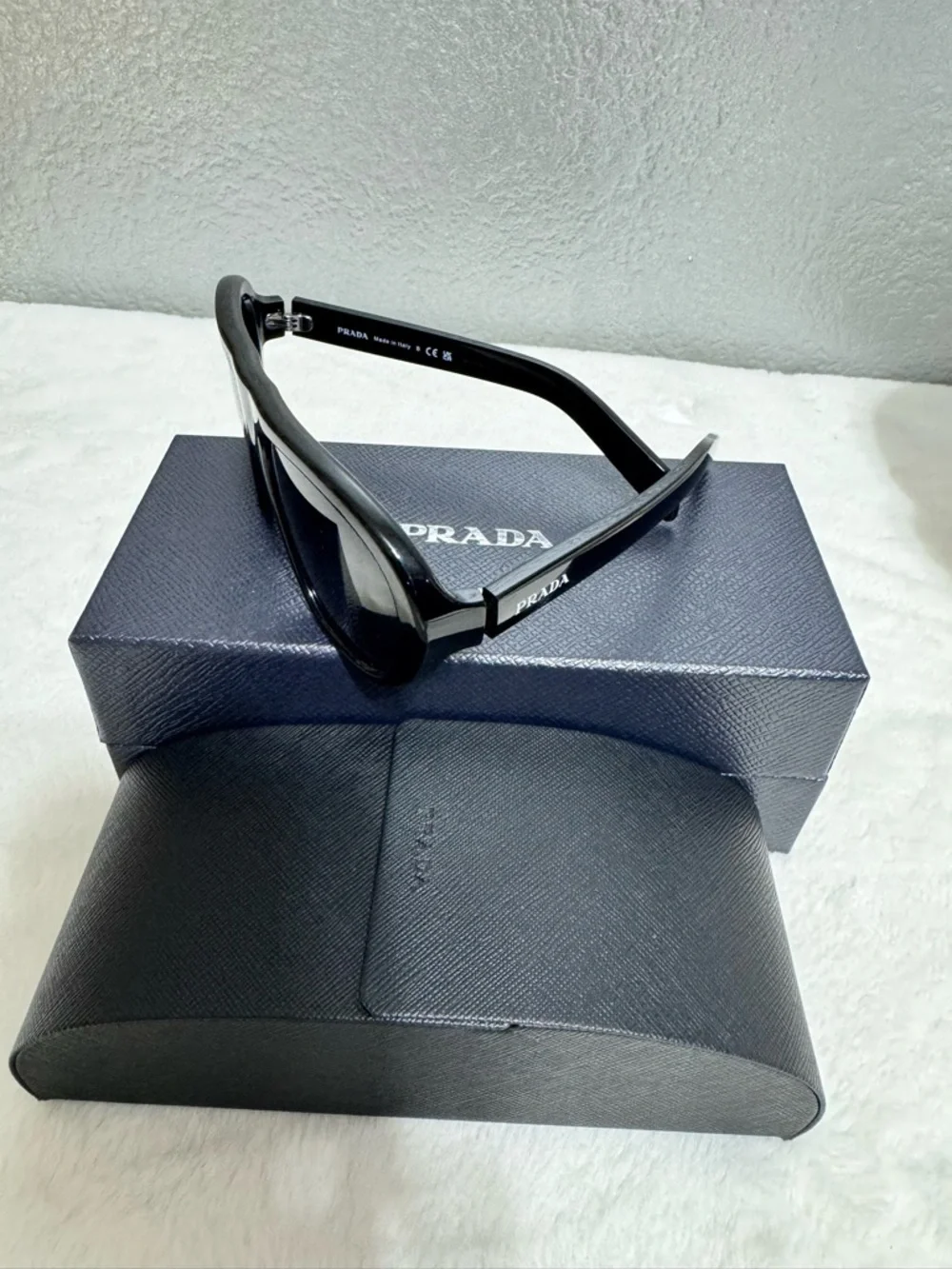 Prada Black Gloss Aviator Sunglasses - Picture 5 of 17